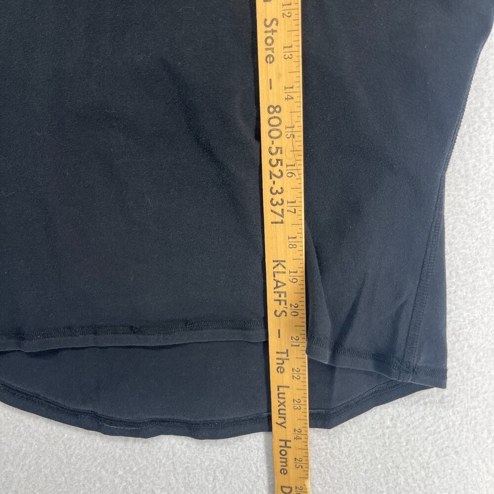 EILEEN FISHER Top L Organic Cotton Stretch Jersey Long Sleeve Washed Black USA - Picture 8 of 9